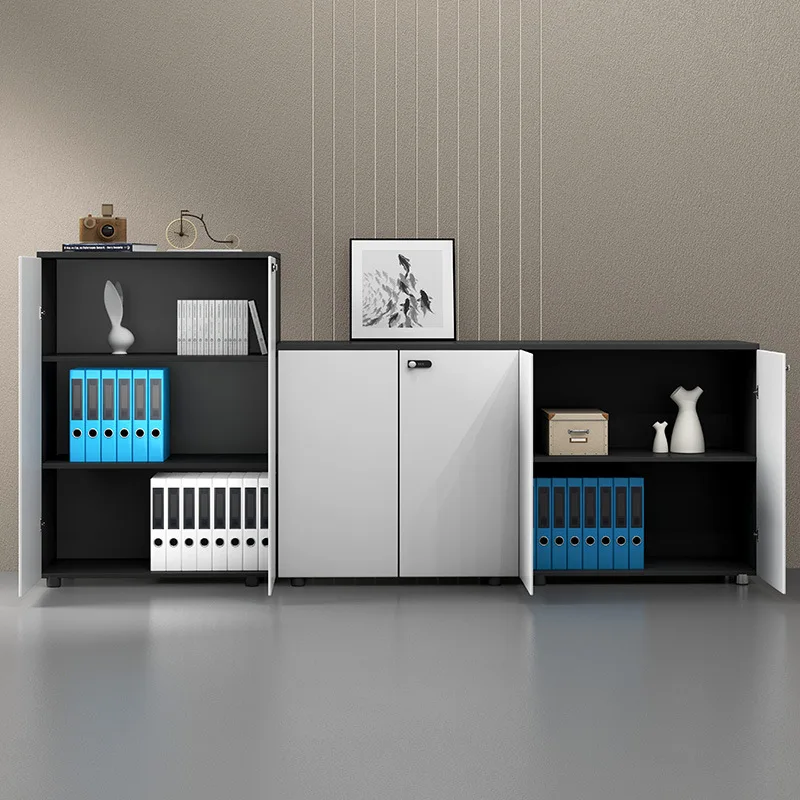 Wooden Office Filing Cabinet Storage Locker with Combination Lock Filing Cabinet