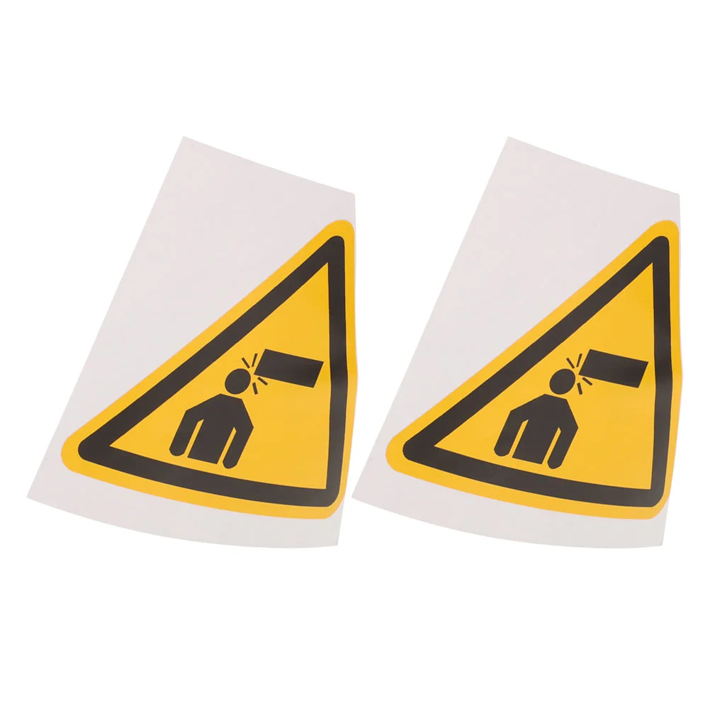 2 Pcs Beware of Head Bump Sign Watch Your Caution Warning Decal Equipment Signs for Pvc