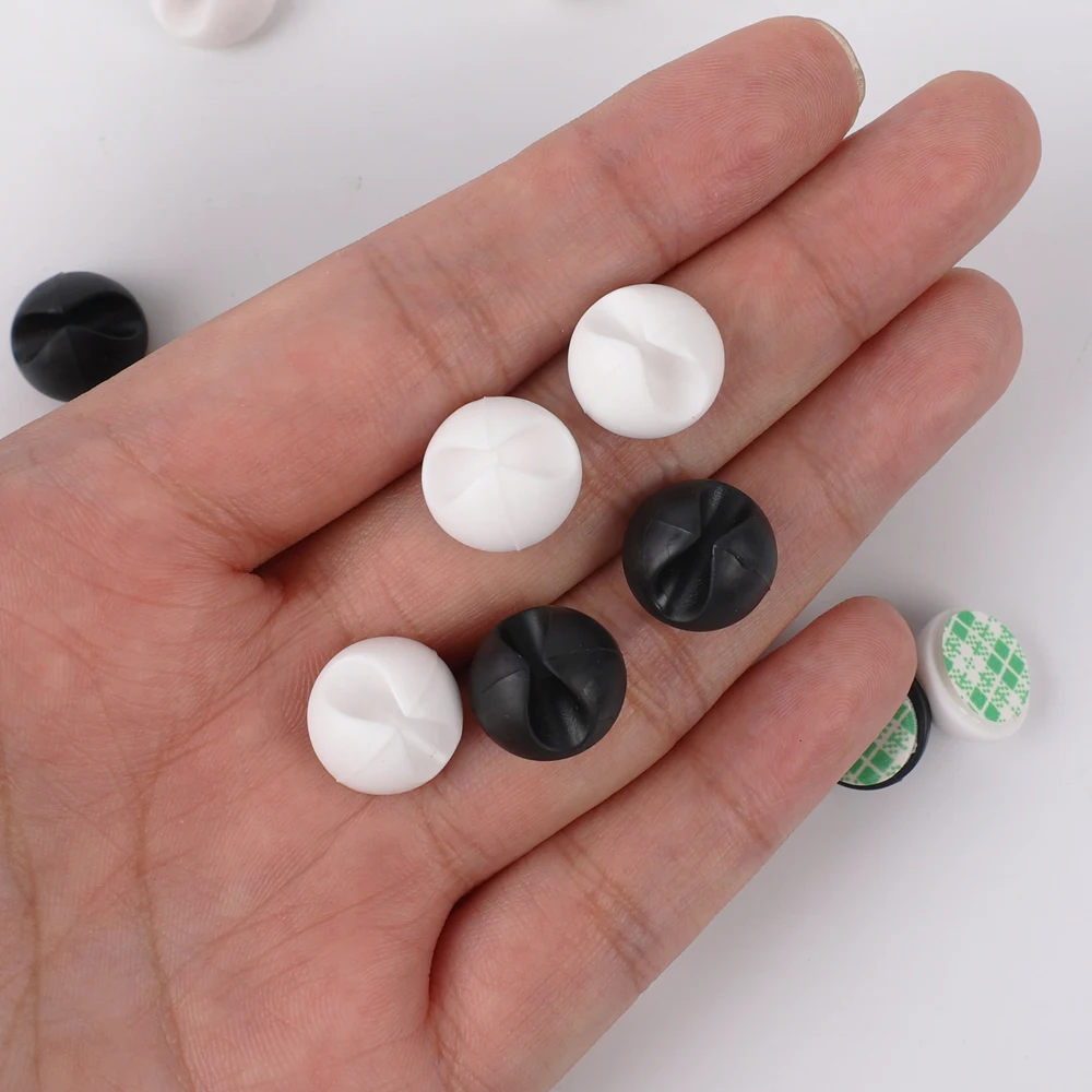 20/10/5/2pcs Cable Hub Clip Manager Round Cable Organizer Clamp Fixing Wire Holder Car Dashboard Office Desk Cable Fixed Clasp