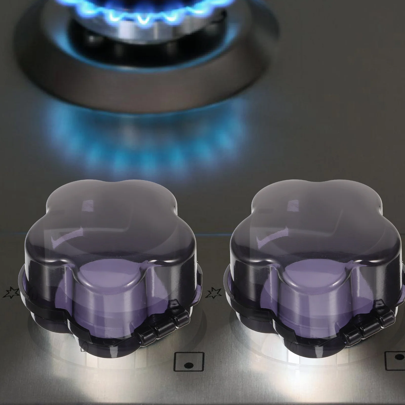 

4pcs Knob Child Gas Baby Proof Durable Heat Resistant Plastic Replacement Covers For Oven Childproof Stove Safety
