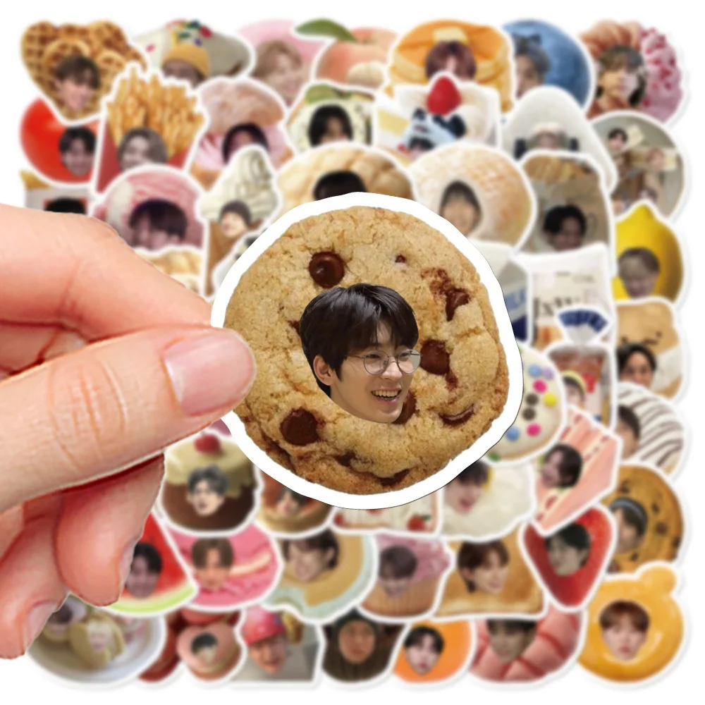 60Pcs/Set KPOP Idols WONWOO HOSHI Food Stickers High Quality Cartoon Cute Handbooks Stickers MINGYU JOSHUA JUN DINO VERNON Gifts