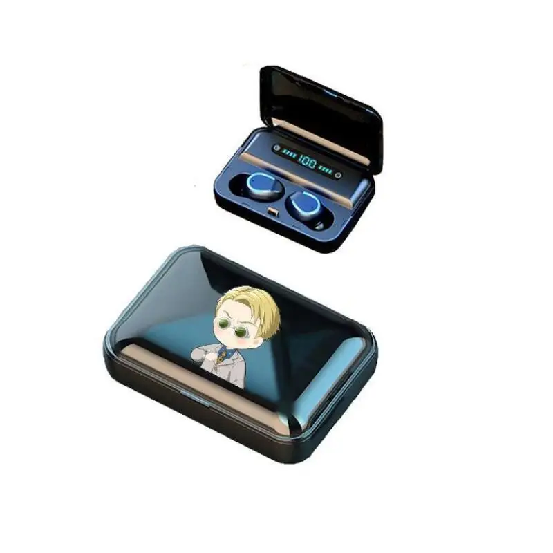 Słuchawki Bluetooth Jujutsu Kaisen douszne z etui ładującym Itadori Yuji Gojo Satoru słuchawki sportowe zestaw słuchawkowy prezent