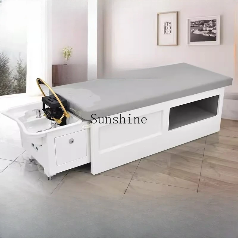 

Water circulation fumigation head soup massage massage massage beauty shampoo bed water heater integrated