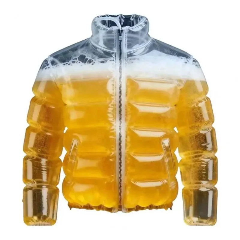 

Leak-proof Beer Jacket Beer-filled Jacket Cooler Transparent Beer-drinking Vest Hilarious Gag Gift for Pools Parties Festivals