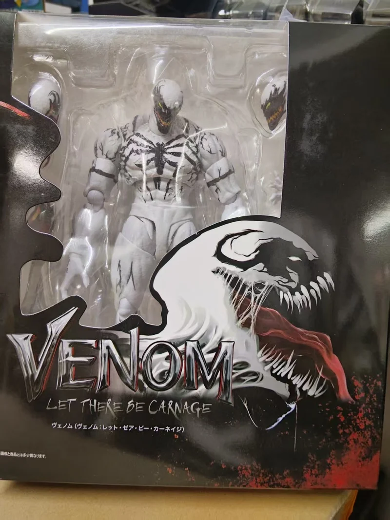 SHF Anti-Venom Actionfigur Marvel Venom 2 Carnage mit beweglichen Gelenken, Sammlerstück für Spider-Man-Filmfans, Desktop-Dekoration