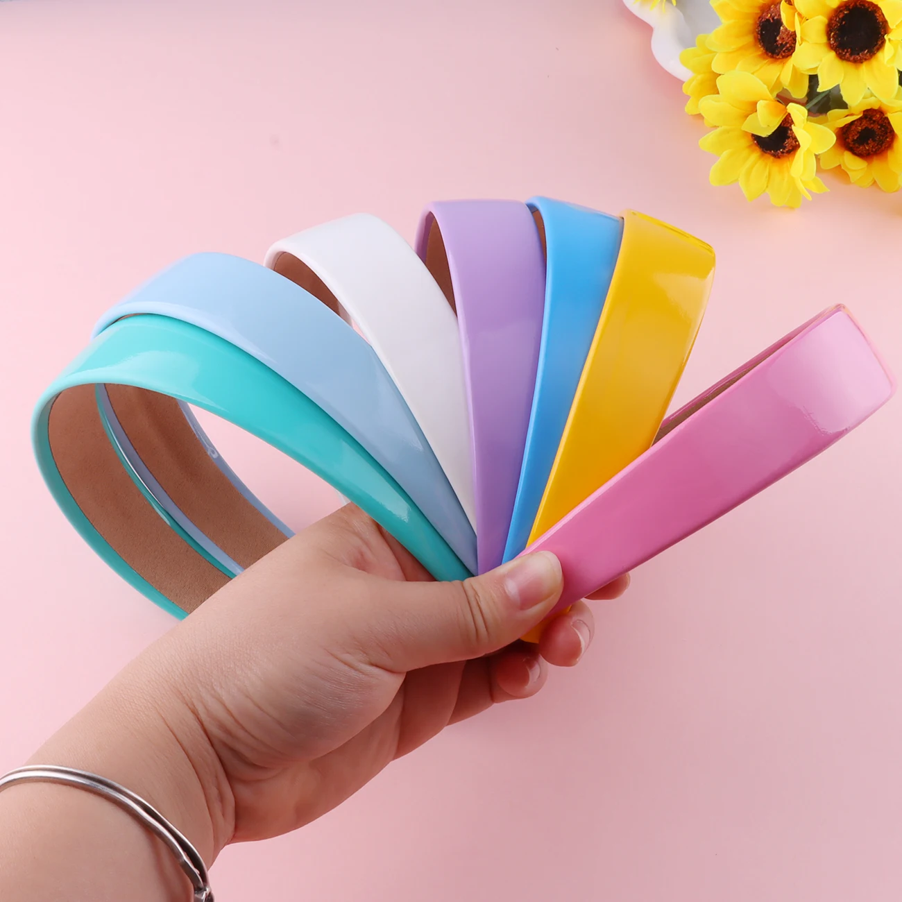 1.18 Inch PU Leather Headband Wide Padded Non-slip Hairband Fashion Hair Bands Cute Womens Headbands DIY Hair Accessories