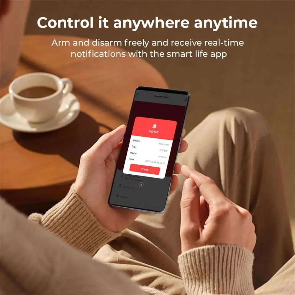 نظام إنذار GSM Tuya Wifi 4 نظام إنذار أمان 433MHZ يعمل مع Alexa Home كاشف حركة ضد السرقة مستشعر نافذة الباب الدخاني