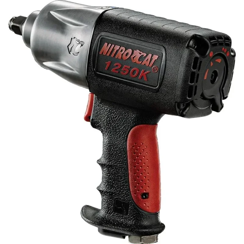 

Pneumatic Tools 1250-K 1/2-Inch Nitrocat Composite Twin Clutch Impact Wrench 1300 ft-lbs