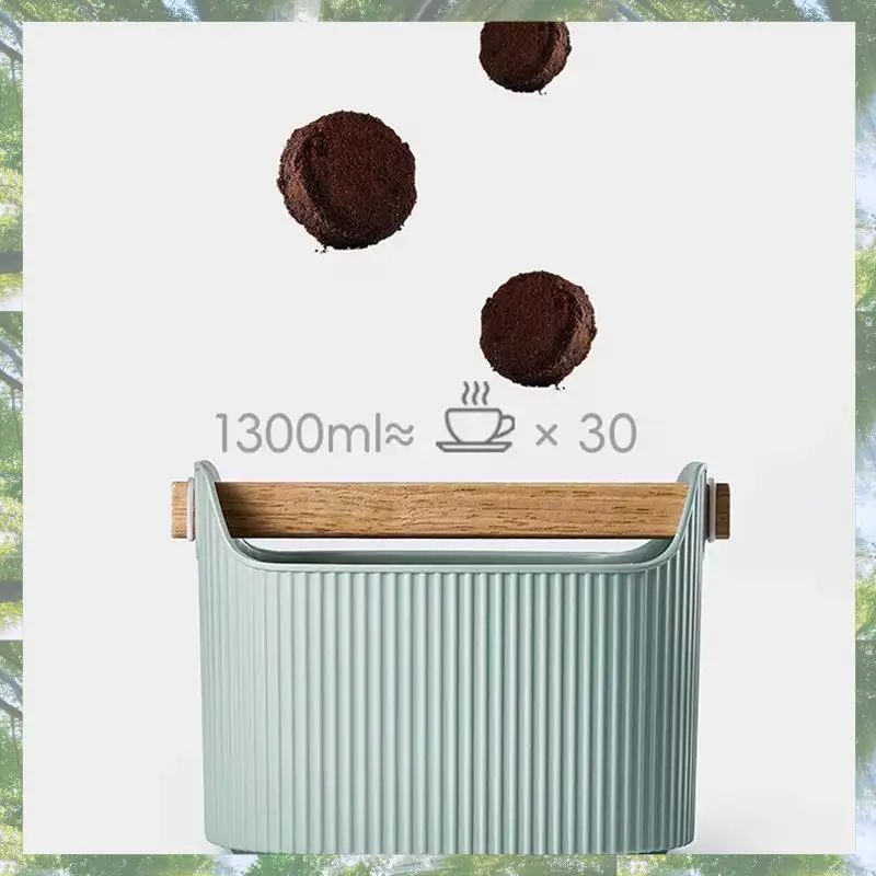 L73A 2025-Coffee Knock Box Large Capacity Espresso Grounds Container Powder Beveled Residue Dump Bucket Maker Tools