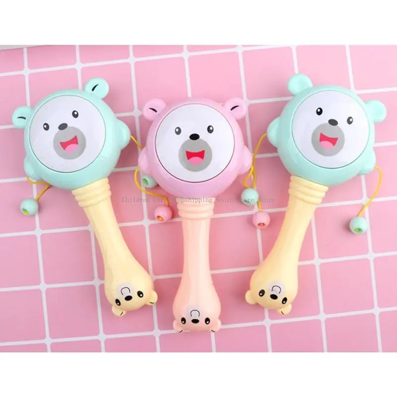 Aprendizaje temprano Musical Toy Cartoon Catton Drum 4pcs Baby Shaker Fine Motor Toy