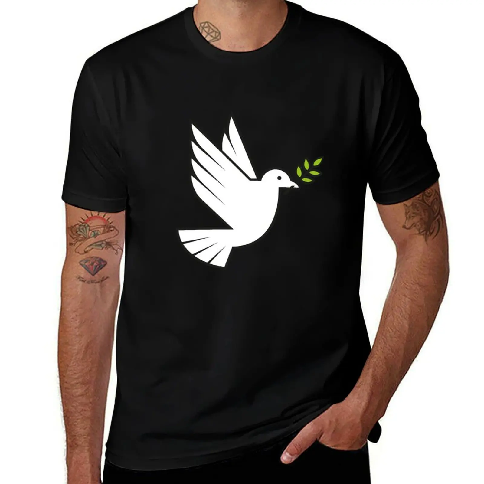 Dove of Peace T-Shirt Basic All Season Solid T-Shirt