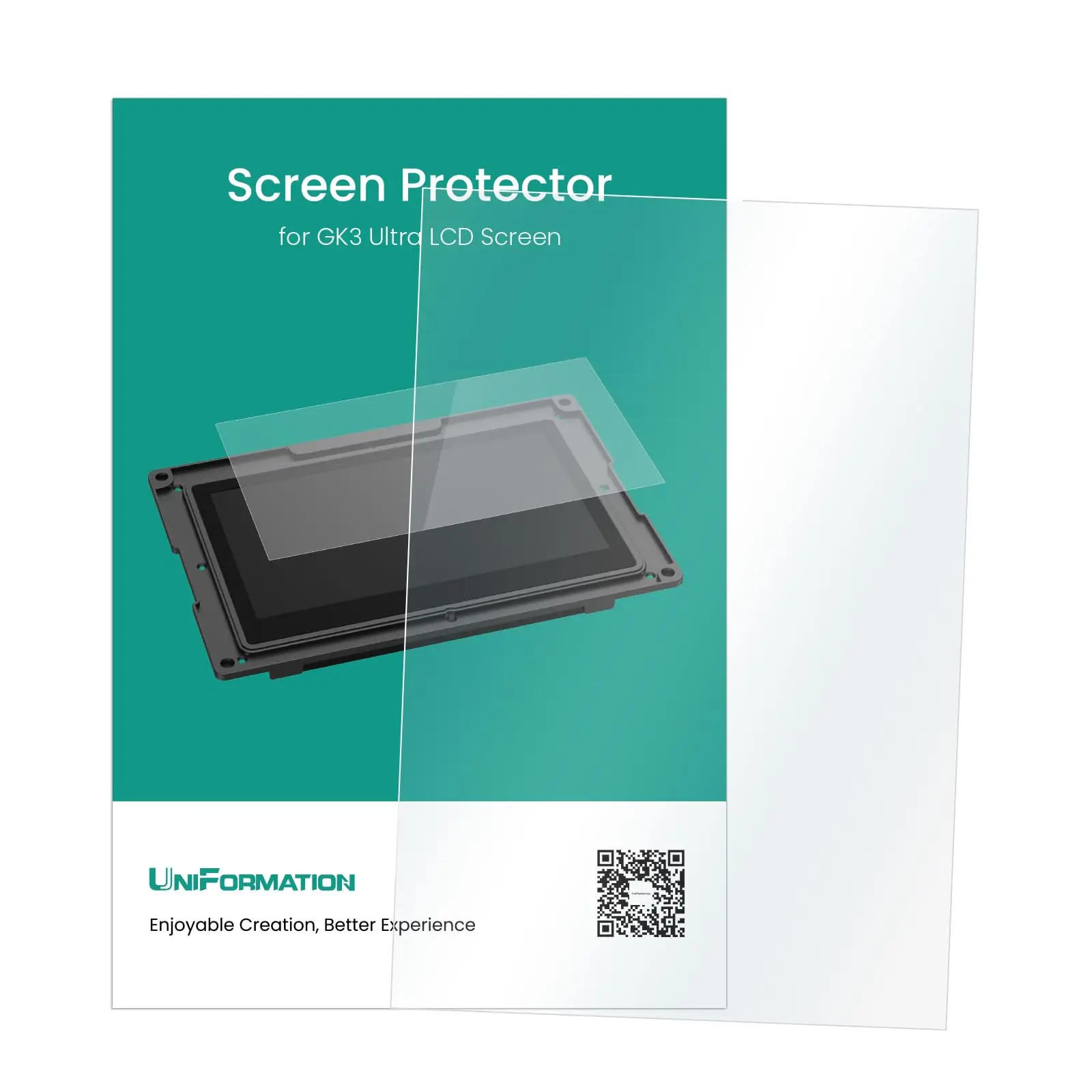 Uniformation GK3 Series LCD Screen Protector, High Transmittance Protective Film Dust Resistant LCD Protection Sheet