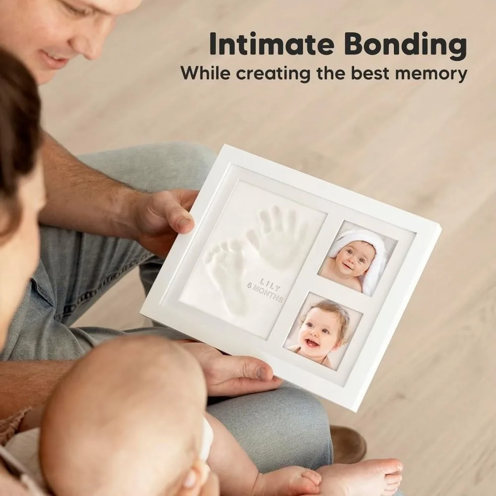 Non-Toxic DIY Keepsake Kit Safe Creative Footprint Frame Clay Mold Exquisite Pet Paw Print Frame Newborn Baby