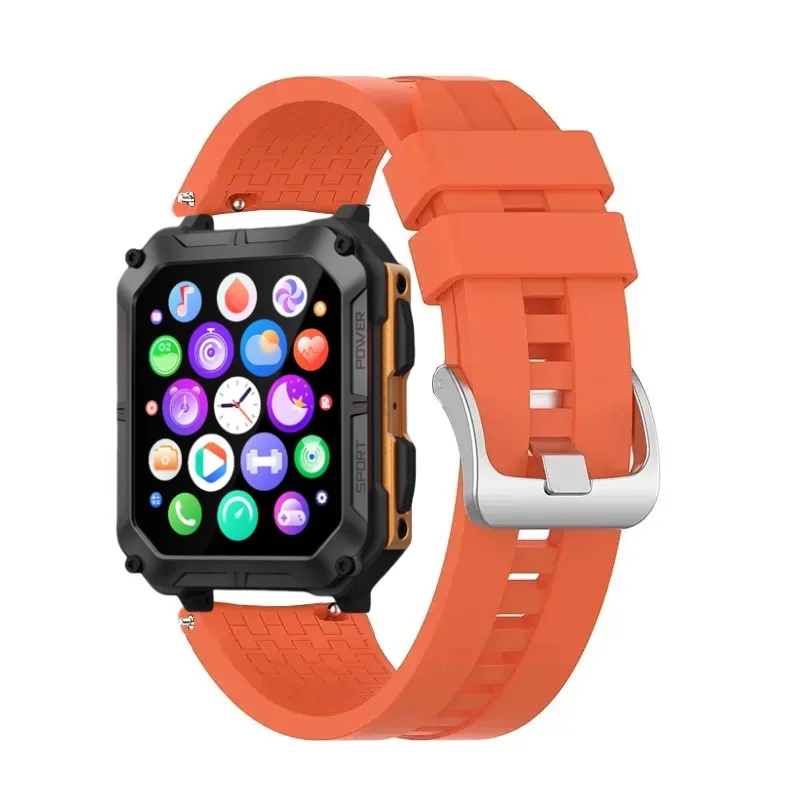 22 مللي متر سيليكون حزام ل C20 برو الفرقة مشبك معدني SmartWatch الفرقة لينة المطاط الرياضة استبدال سوار ل C20 برو اكسسوارات