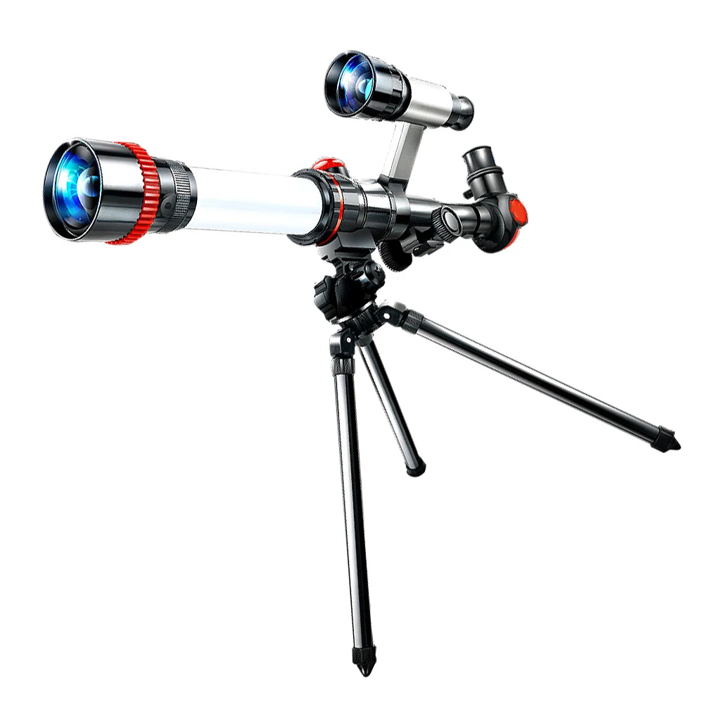 

1pc High-Definition Monocular Telescope Kids Astronomy Red Diy Science Experiment Set Early Educational Learning Tool