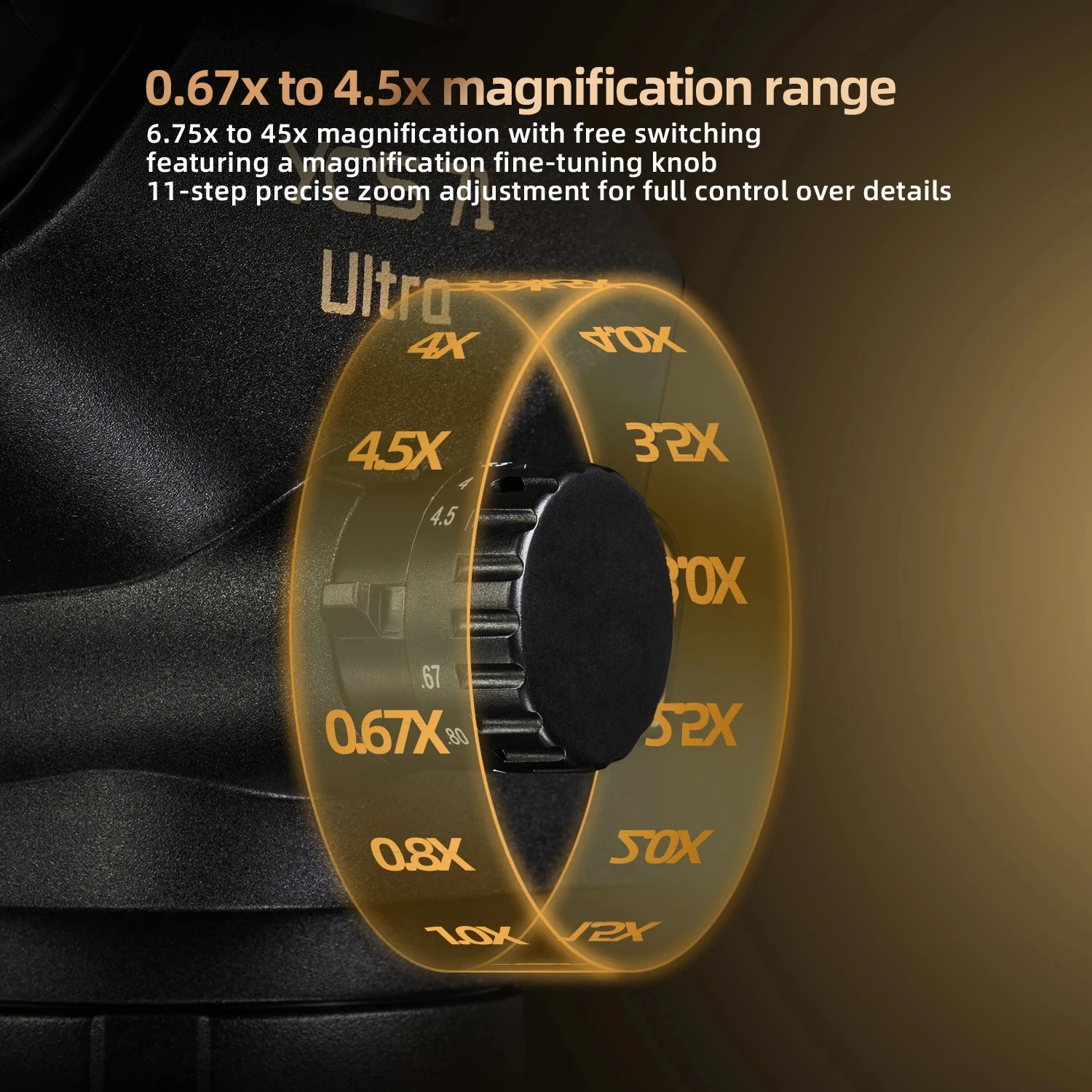 71 مجهر الترا المهنية 0.67X-45X التكبير مجهر ستيريو لإصلاح ثنائي الفينيل متعدد الكلور مع أدوات العدسات 10X23