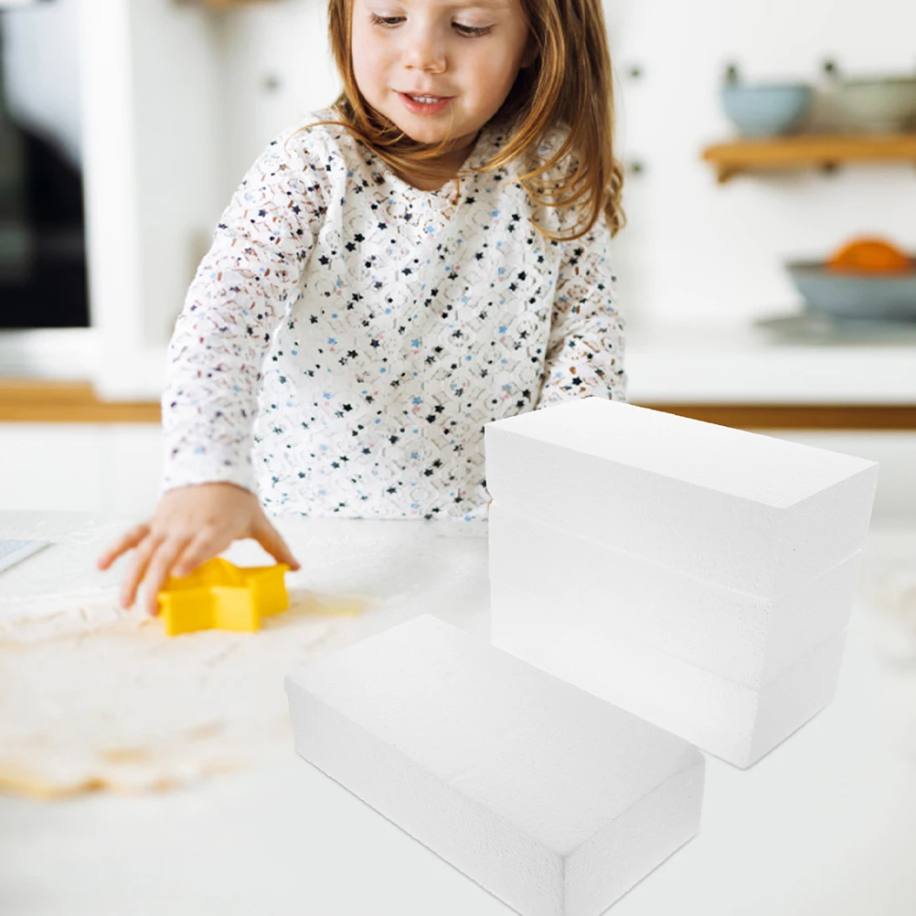 2 Pcs Polystyrene Cubes Rectangular Foam Block Balls Flower Arranging Blocks Flowers Manual Exercise Material Foam Block