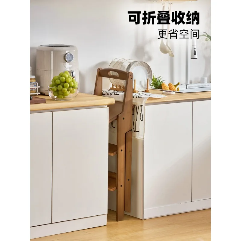 طوي متعددة الوظائف سلم البراز المنزل تسلق سلم البراز ثنائي الغرض المطبخ تسلق البراز كرسي سميكة مع الظهر