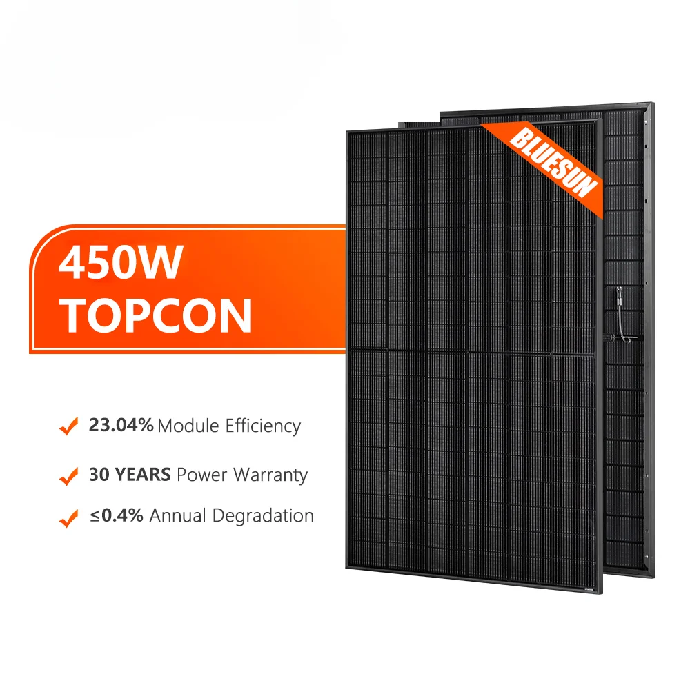 425w 430w 435w 440w 445w bifacial solar panel 450W all black solar panel