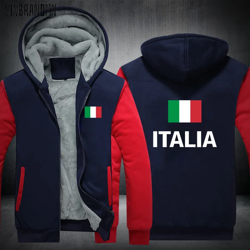 Italy Italia Italian ITA mens fleeces hoodies winter jacket men jackets and coats tracksuit clothes casual nation country new