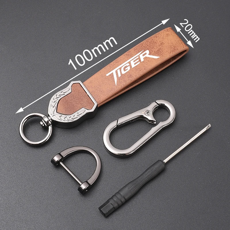 High-grade leather, ultra-clear printing, high-grade key chain keychain for TRIUMPH TIGER motorbike accessories