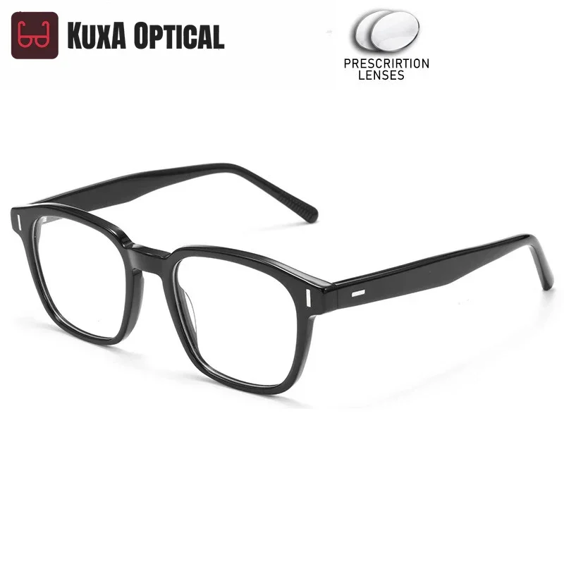 

KUXA женские и мужские очки для близорукости и дальнозоркости с линзами, очки по рецепту, прогрессивные оптические очки для чтения, ацетатные антибликовые очки