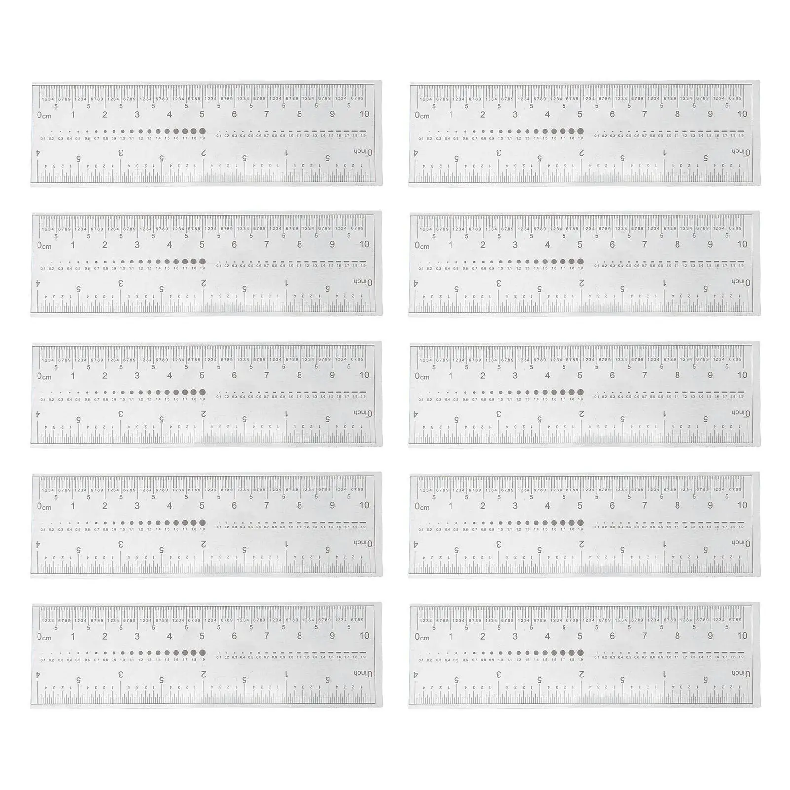 Règle de mesure des ongles, outil en PVC Transparent pour faux précis pour la mesure des ongles