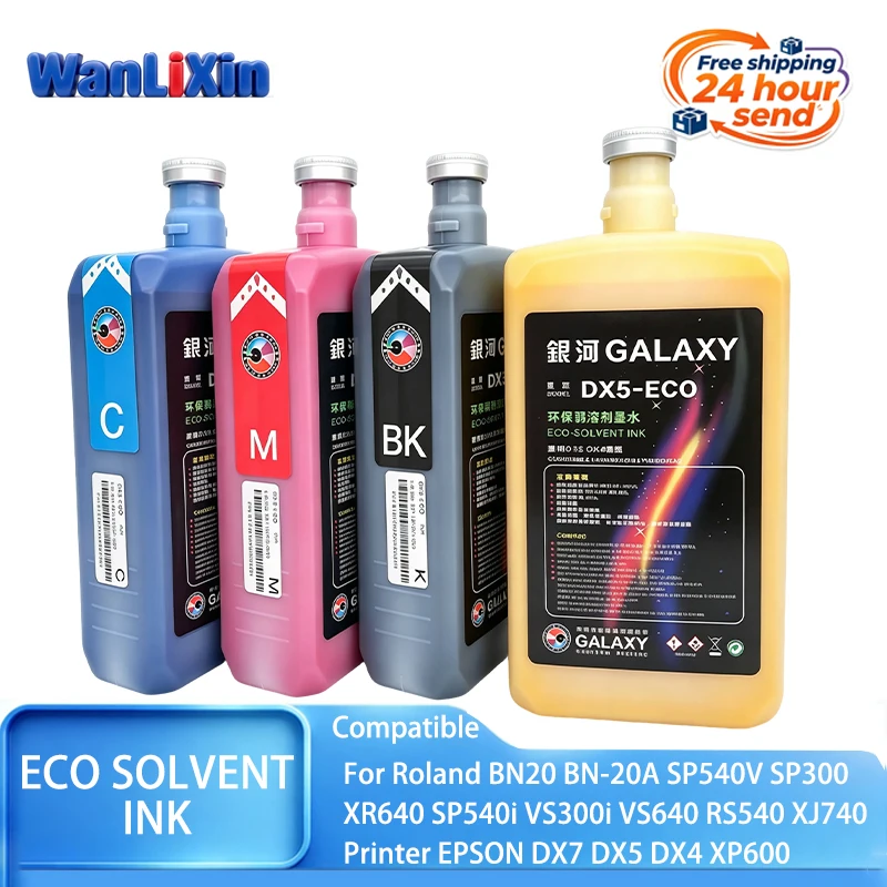 Eco solvent Ink Compatible For Roland BN20 BN-20A SP540V SP300 XR640 SP540i VS300i VS640 RS540 XJ740 For EPSON DX7 DX5 DX4 XP600