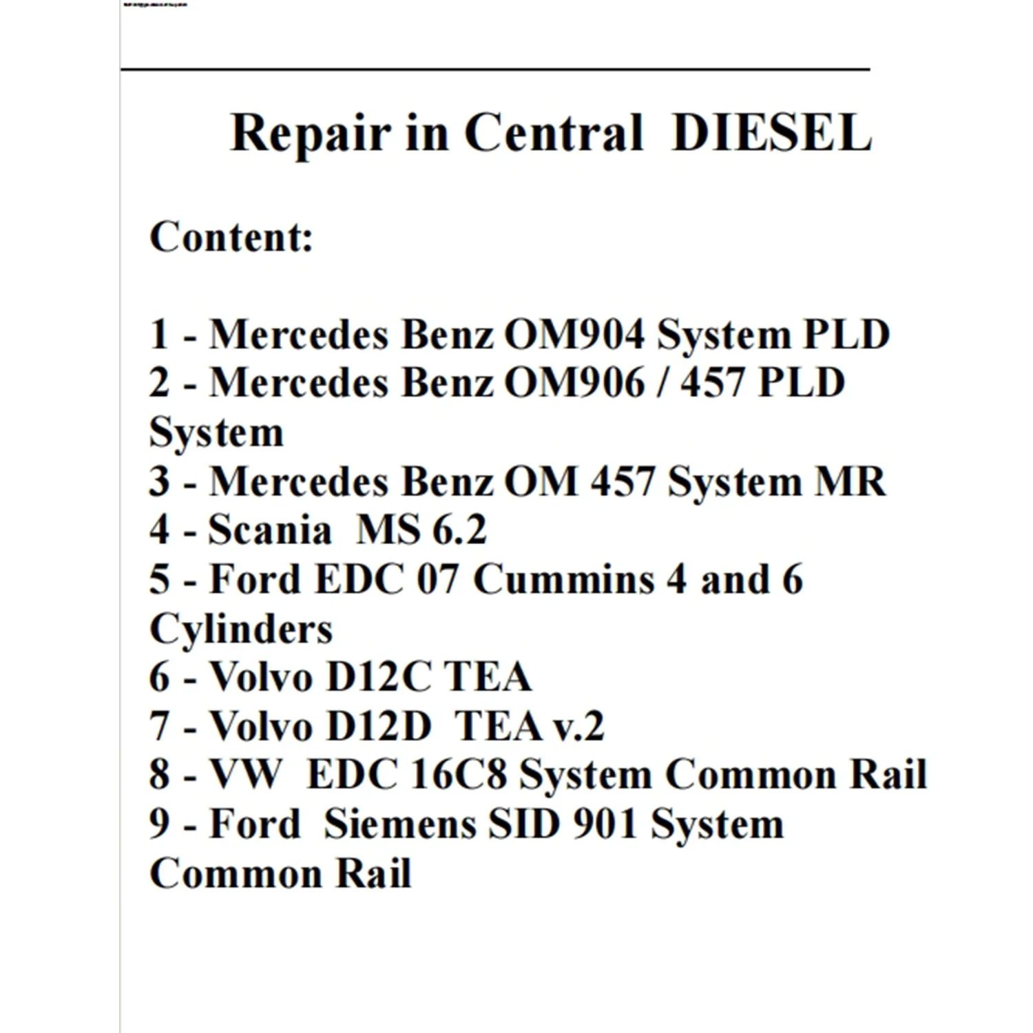 Repair ECU Diesel Module PDF File ECU Repair Basic Course Study for New Beginners For Mercedes-Benz for Volvo Only PDF