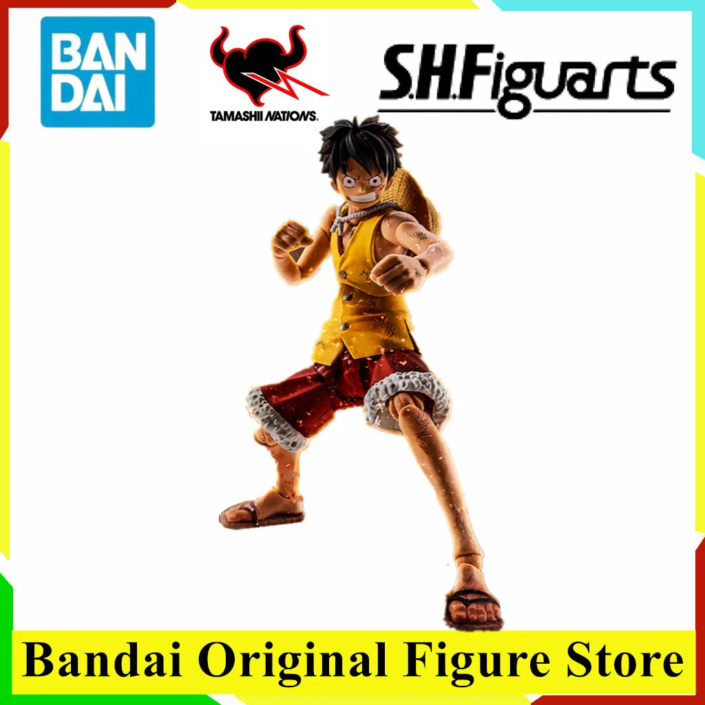 オリジナルバンダイ-shfiguarts-モンキー・d・ルフィ-マリンフォードの戦い-ワンピース-アクションフィギュア-おもちゃ-pvc-モデルコレクション-アニメーション