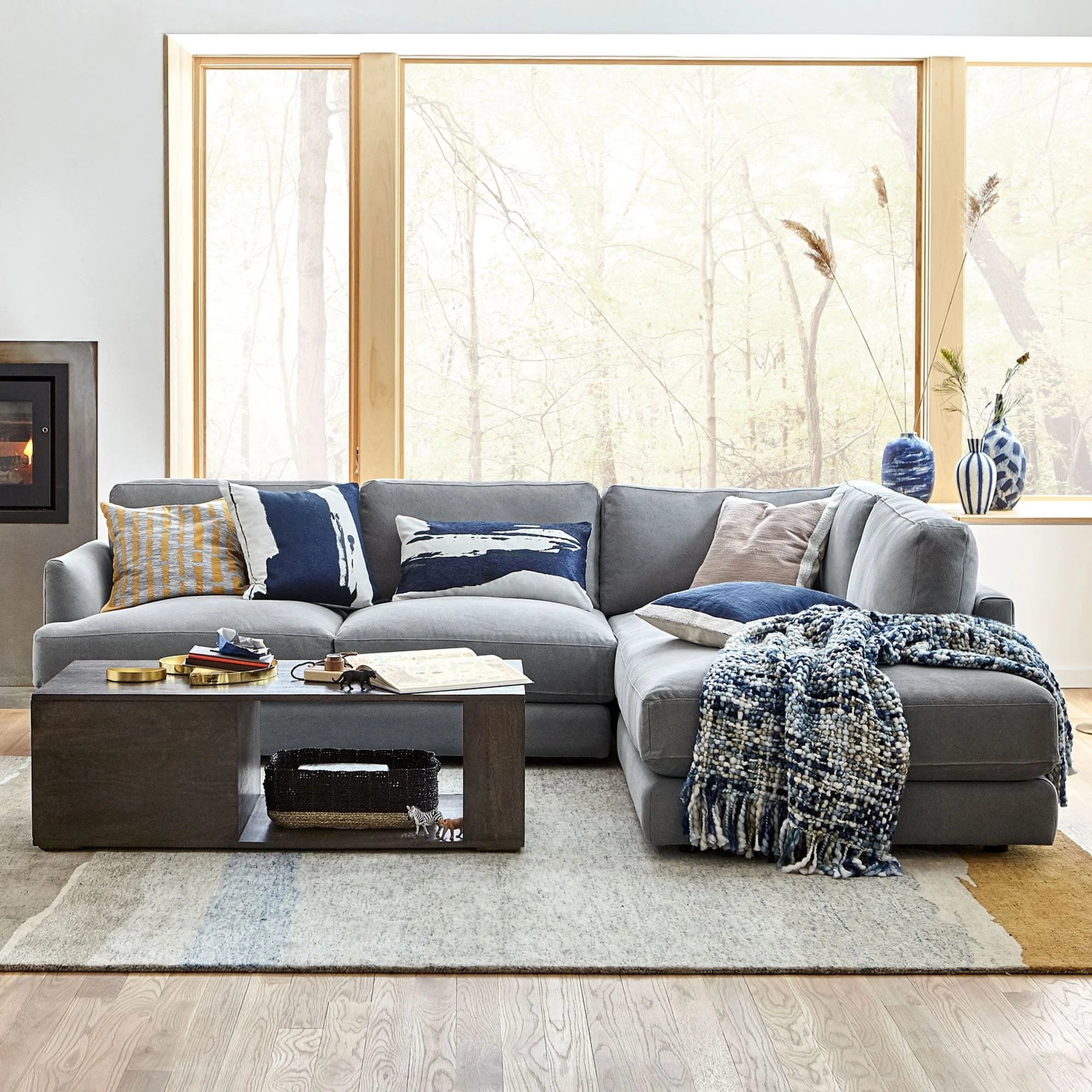 yh-L Shaped Sectional Sleeper Sofa with Chaise  Reversible Upholstered Corner Sofa Living Room Sofas#