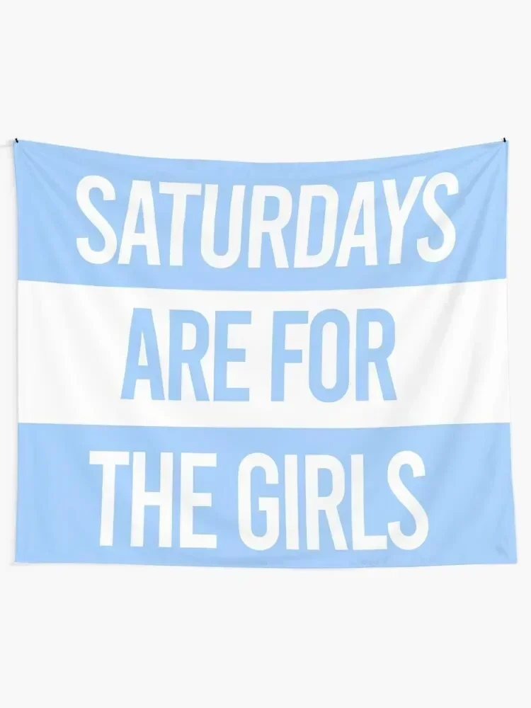 

Saturdays are for the girls Blue Tapestry Wall Hanging House Decor Cute Decor Wall Deco Tapestry