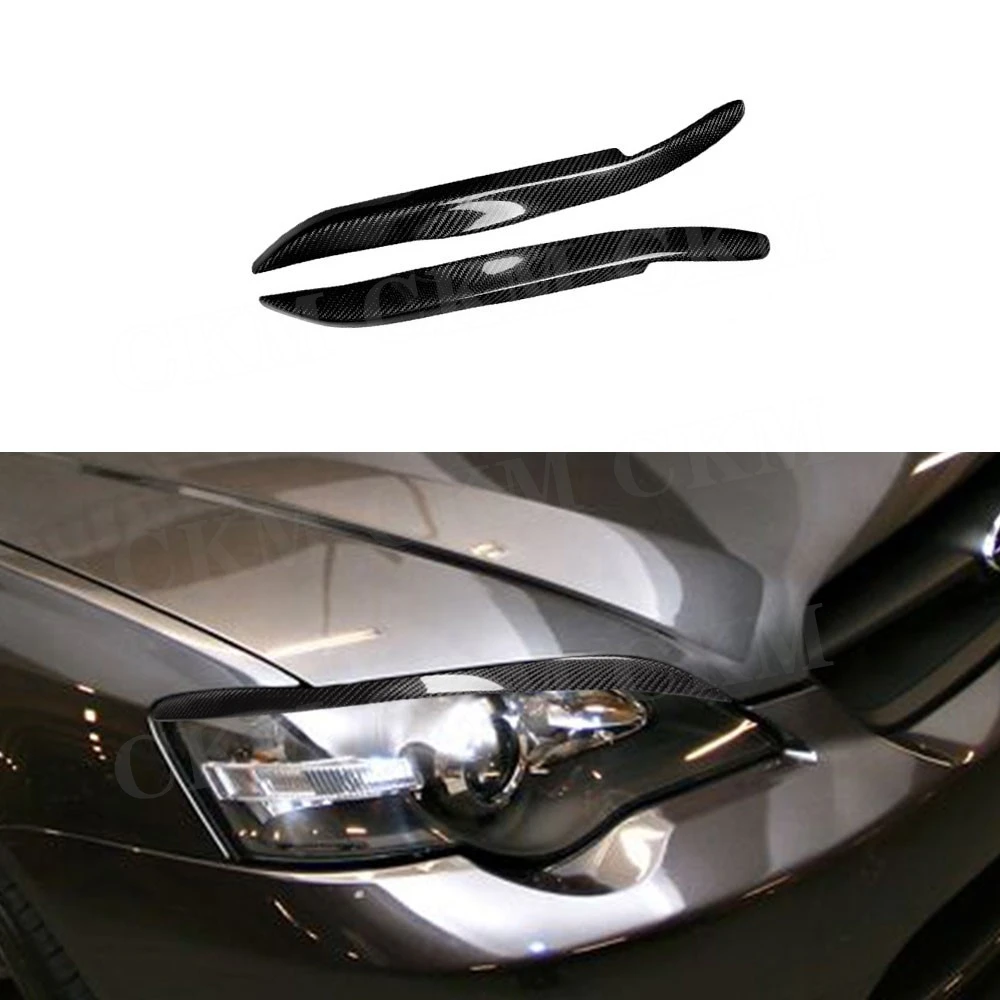 

Car Carbon Fiber Front Bumper Headlights Eyebrow Eyelid Trim Cover Sticker Bodykits Accessories for Toyota Subaru 2006-2008