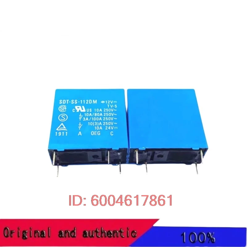 10 peças/lote 100% NOVO relé SDT-SH-112DM SDT-SS-112DM 12V 10A 250V SDT SS 112DM