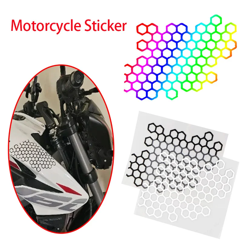 1pc Motorcycle Sticker Honeycomb Helmet Decals Stickers Car Refit Creative Body Decoration Decals Waterproof Bumper Sticker