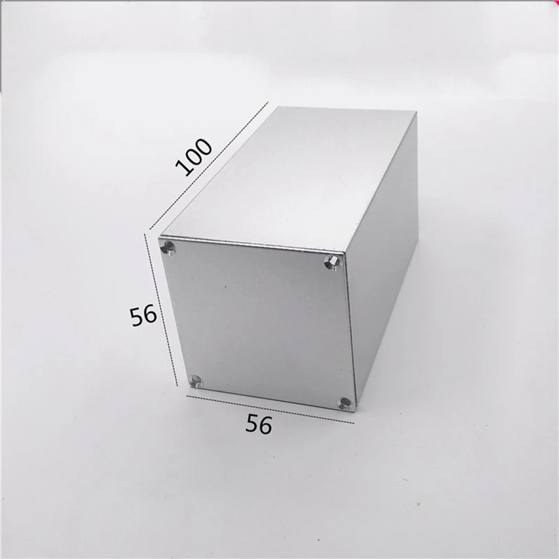 Free Shipping 52*52 Silver/Black Aluminium Enclosure Case  Mini Electronic Project Box 56*56*80/100mm Can be Drilled, Lettered