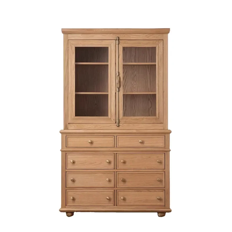 Oak 2 Tier Bookcase Storage Cabinet Living Room Study Display Shelf Home Office Furniture