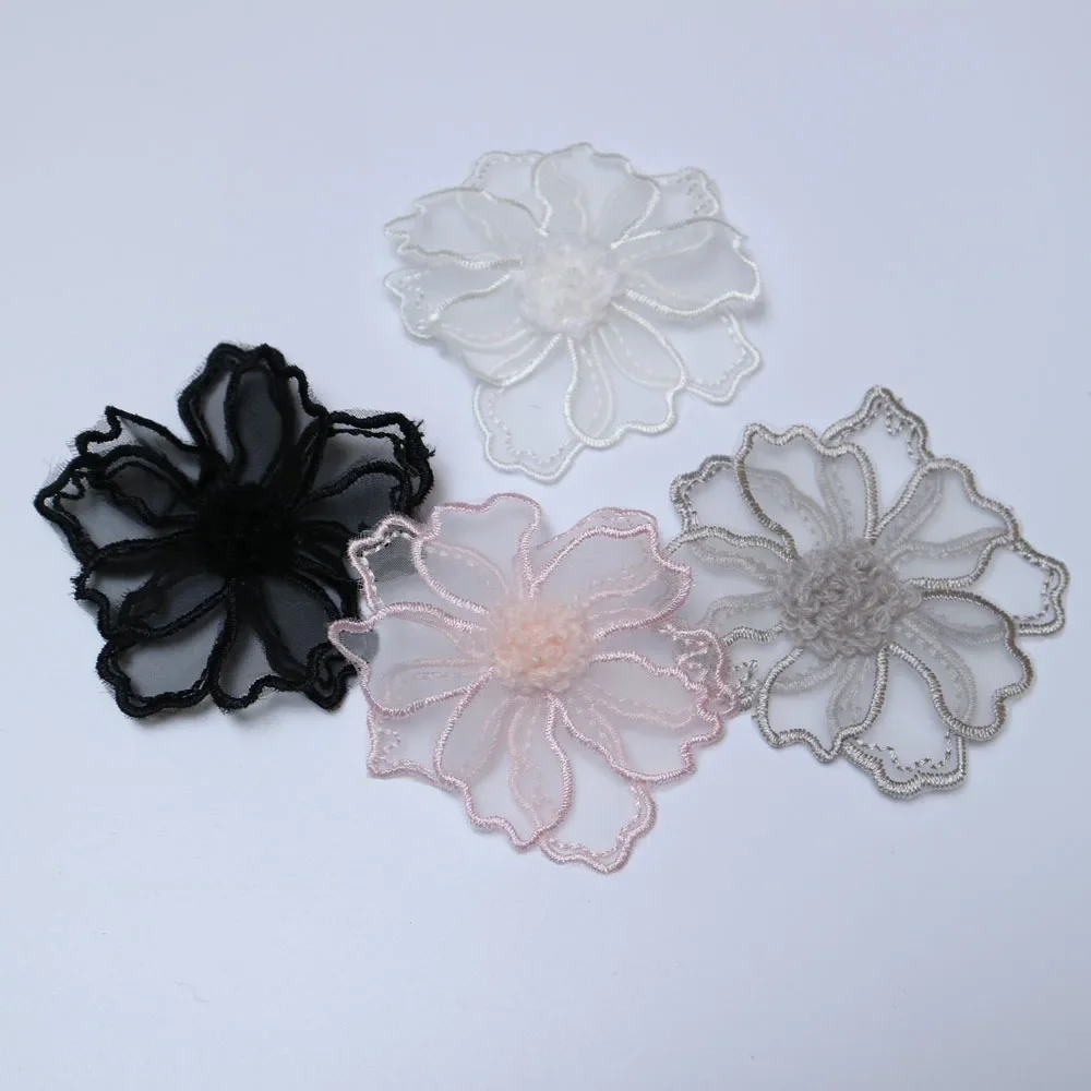 4pc/set fairy flower patches for clothing DIY floral embroidered parches appliques for clothes decoration parch ropa