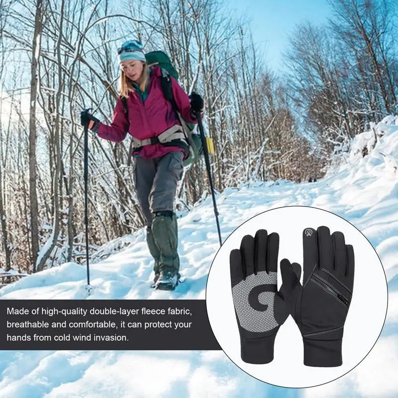 Wind Resistant Biking Gloves Touchscreen Winter Mountain Gloves For Men Thicken Warm Snow Gloves Motorcycles Driving Gloves