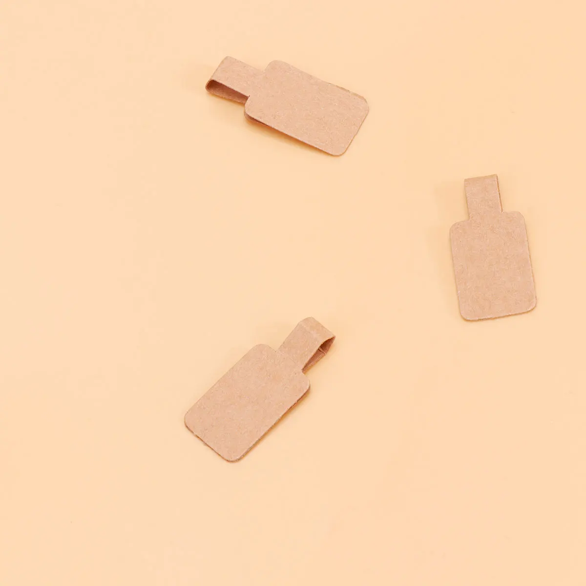 Etichette adesive per cartellini dei prezzi in carta Kraft da 200 pezzi per gioielli, anelli, bracciali, collane, esposizione del negozio, etichette appese