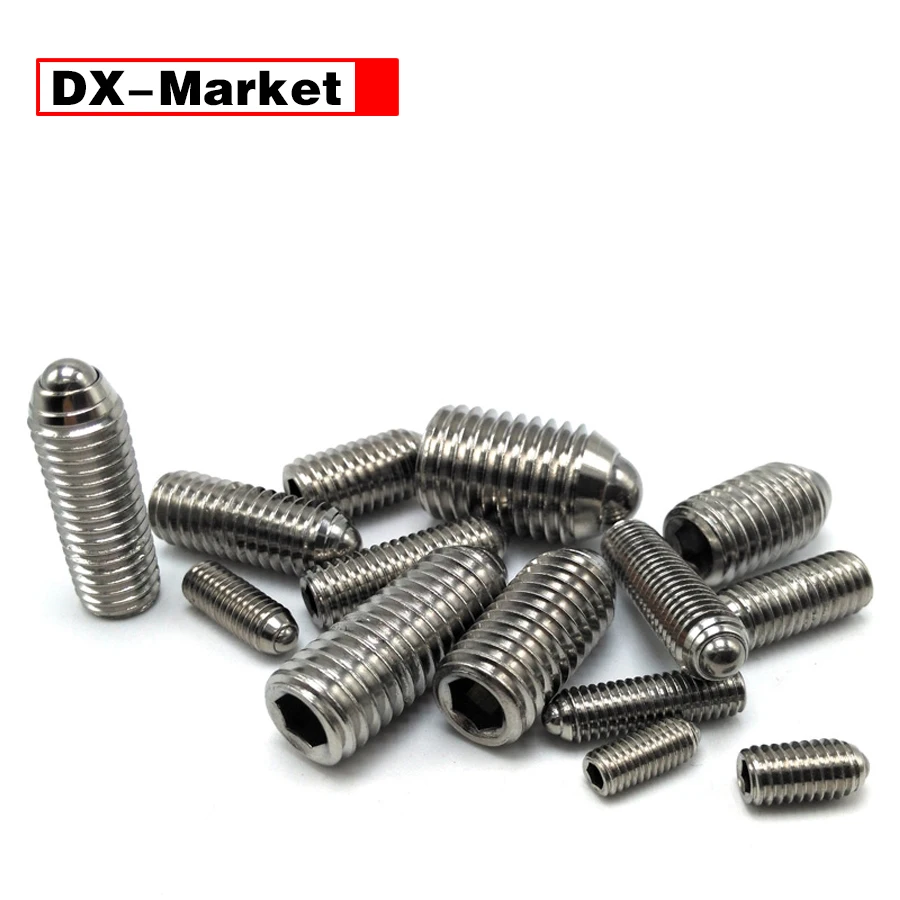 

M3 Ball Point Set Screws , 304 Stainless Steel Hex Socket Ball Spring Plunger Screw ,A039