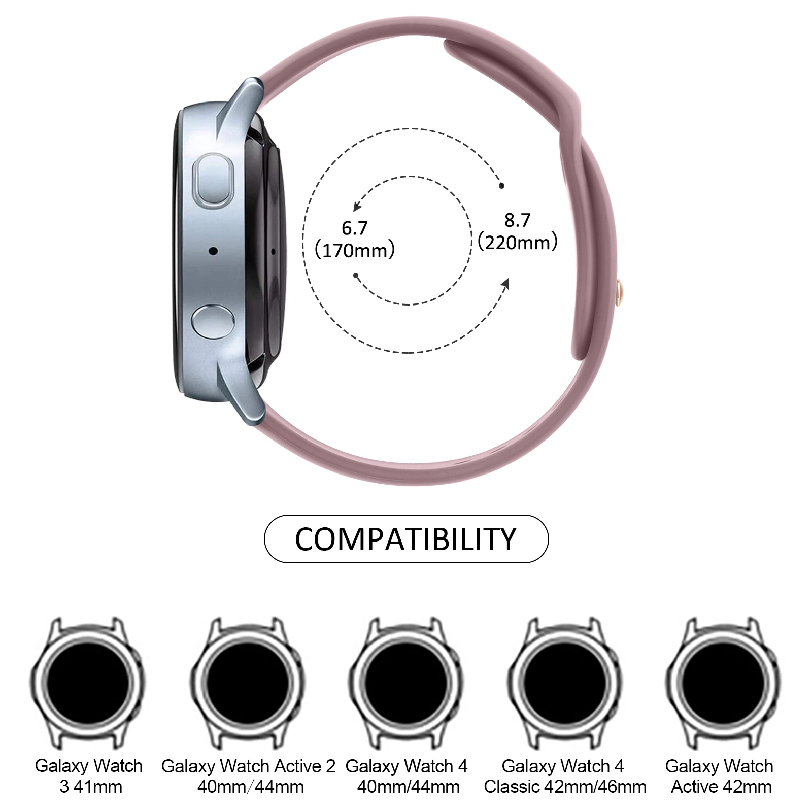 Band für Amazfit GTS 2 4 Mini/GTS 3/GTS 2/GTS 2e/Bip 3 Pro/Bip U Pro/Bip S lite Armband für Amazfit GTR 3 Pro/GTR 2 4 Armband