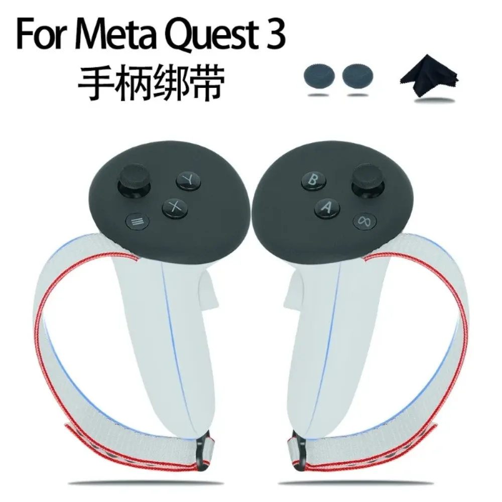 Compatible con el controlador Meta Quest 3, VR todo en uno, correa protectora ajustable, accesorio de correa para la mano, juego