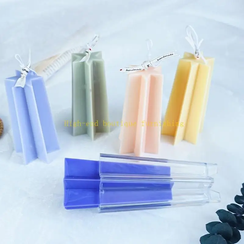 Sechszackigen Stern Turm Kerze Form Handgemachte Kunststoff Aromatherapie Kerze, Der Form DIY Werkzeuge Liefert