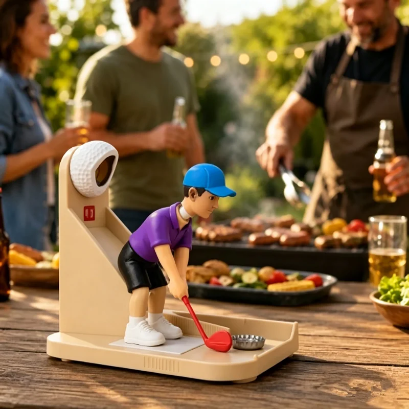 Creative and fun bottle opener golf game ornament toy entertainment outdoor bottle BBQ football match ornament bottle opener