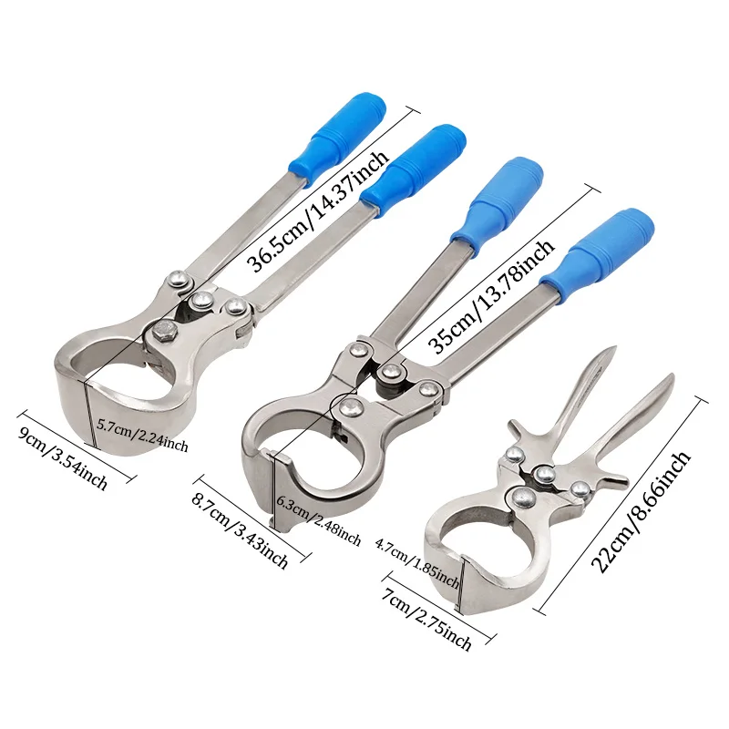 Sheep goat ram bloodless castration emasculate plier clamp castration pincer forcep stainless steel veterinary equipment