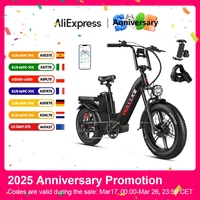 W Wallke H7 Electric Bicycle 1200W/2000W Dual Motor Electric Bike 40Ah/60Ah Step Thru Ebike 20*4'' Fat Tire Ebike W/APP Control