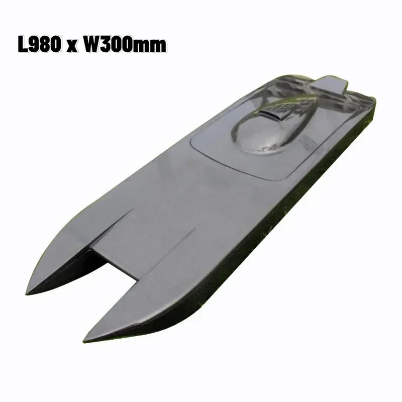 L980-W300mm Carbon Fiber Catamaran Hull, CAT Boat/Brushless Electric Boat/Extract Vacuum RC Speedboat/warrior