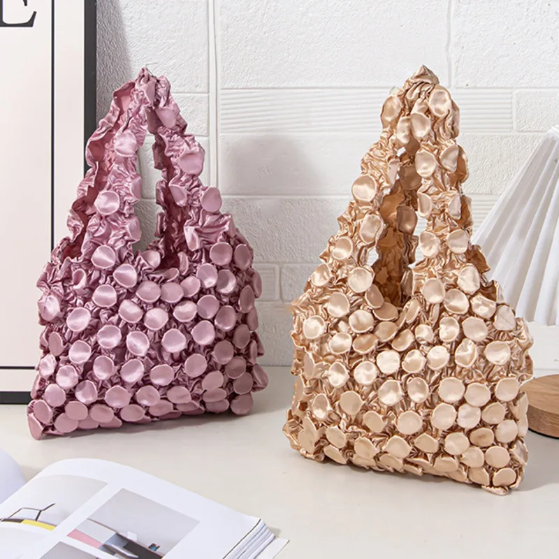 Magic Stretch Bubble Bag Women's Y2K Folded Handbag Inner Container Hedgehog Bag Pineapple High Quality Multifunctional Bag New