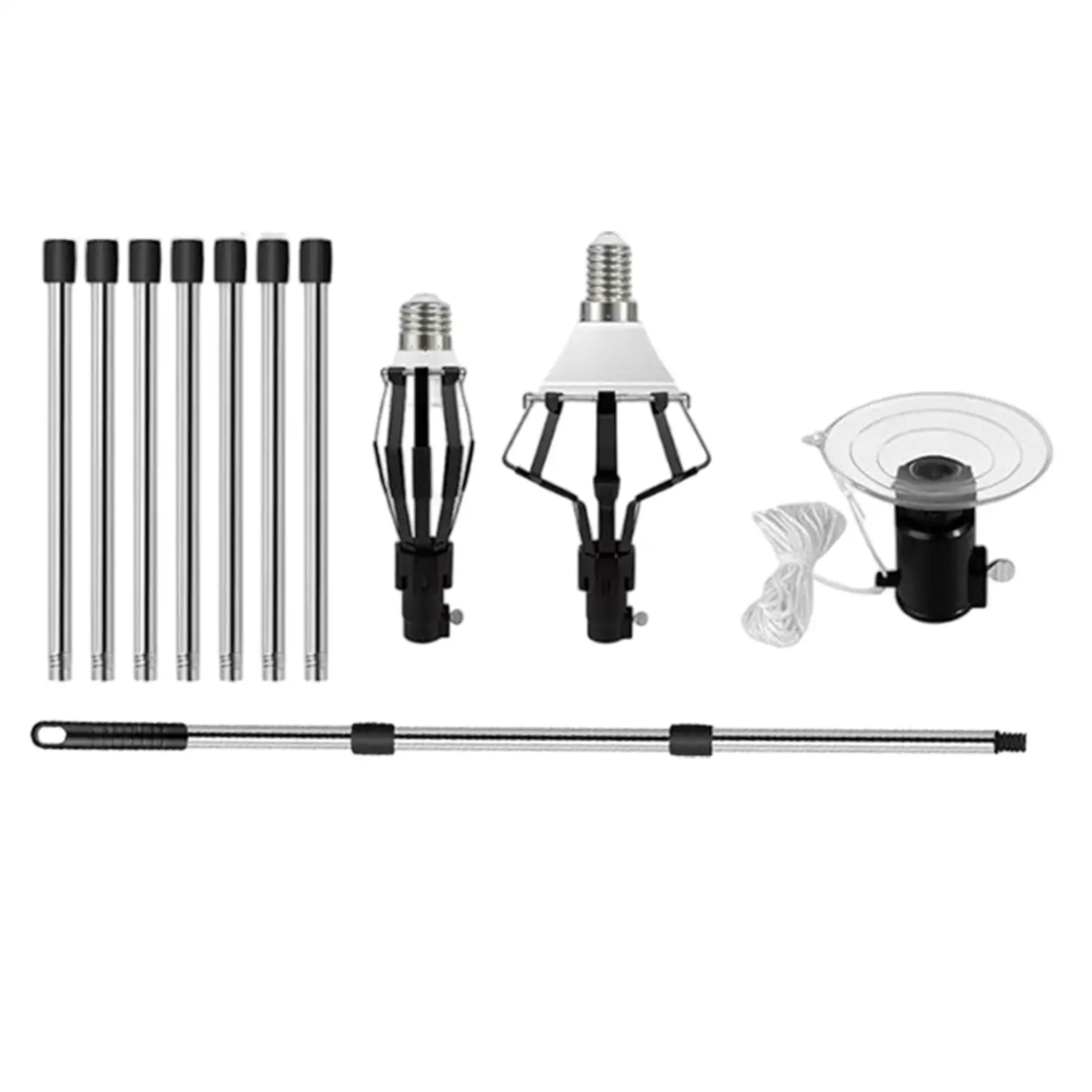 12FT Light Bulb Changer for High Ceilings and Recessed Lights, Light Bulb Pole Changer Ceilings Broken Removal Tool
